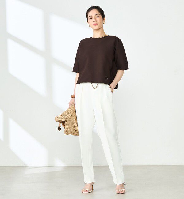 NOLLEY'S「《手洗い可能》ホールガーメントニットTシャツ」|ニット・セーター|