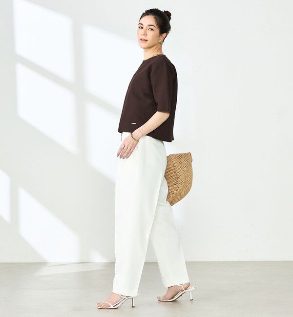 NOLLEY'S「《手洗い可能》ホールガーメントニットTシャツ」|ニット・セーター|