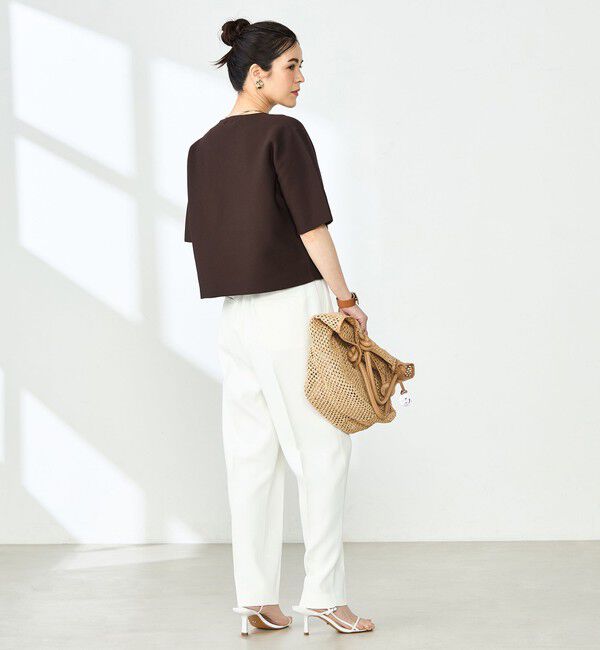 NOLLEY'S「《手洗い可能》ホールガーメントニットTシャツ」|ニット・セーター|