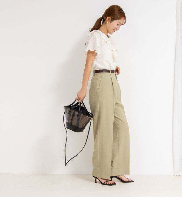 NOLLEY'S「【PR林☆別注カラーあり】ウォッシャブルツイルストレッチ愛されワイドパンツ」|その他|