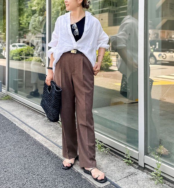 NOLLEY'S「【PR林☆別注カラーあり】ウォッシャブルツイルストレッチ愛されワイドパンツ」|その他|