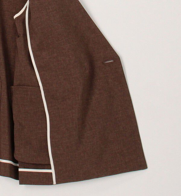 NOLLEY'S「《セットアップ対応》ウォッシャブルドライトロピカルノーカラーダブルジャケット」|ノーカラージャケット|