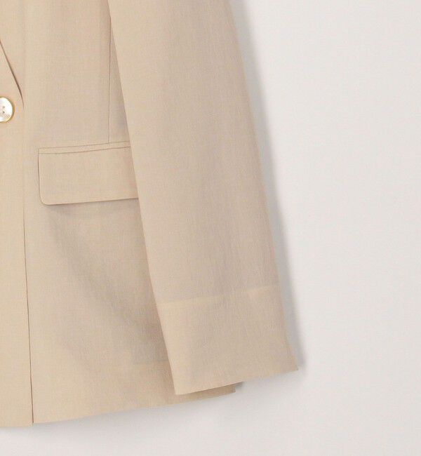 NOLLEY'S「《セットアップ対応》ウォッシャブルドライトロピカルノーカラーダブルジャケット」|ノーカラージャケット|