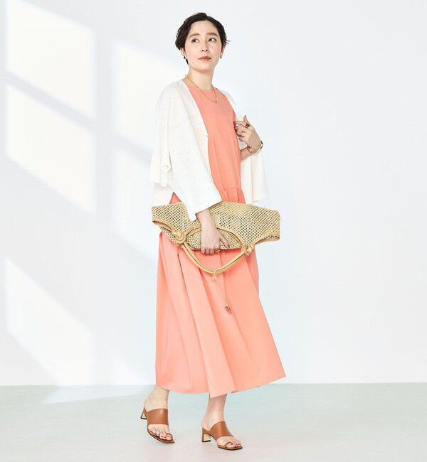 NOLLEY'S「撥水ストレッチタフタギャザーワンピース」|ワンピース|