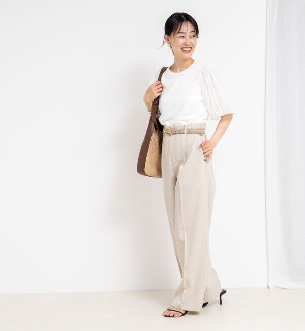 NOLLEY'S sophi「《手洗い可能》袖チュールプルオーバーニット」|ニット・セーター|