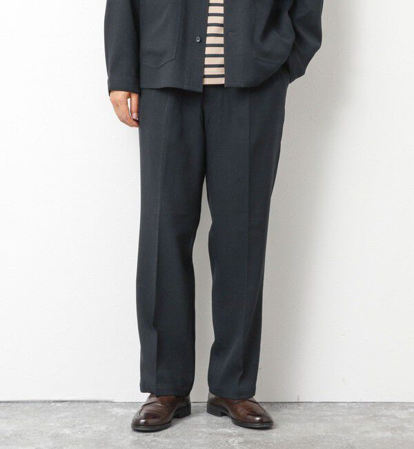 NOLLEY'S goodman「《セットアップ対応》LANATEC ウーステッドサージ ストレッチイージーパンツ」|チノ|