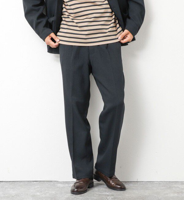 NOLLEY'S goodman「《セットアップ対応》LANATEC ウーステッドサージ ストレッチイージーパンツ」|チノ|