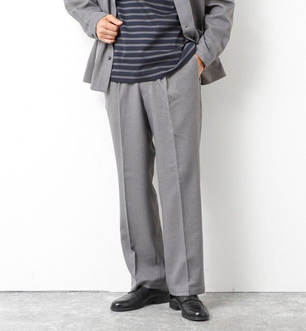 NOLLEY'S goodman「《セットアップ対応》LANATEC ウーステッドサージ ストレッチイージーパンツ」|チノ|