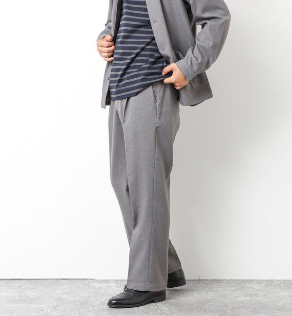 NOLLEY'S goodman「《セットアップ対応》LANATEC ウーステッドサージ ストレッチイージーパンツ」|チノ|