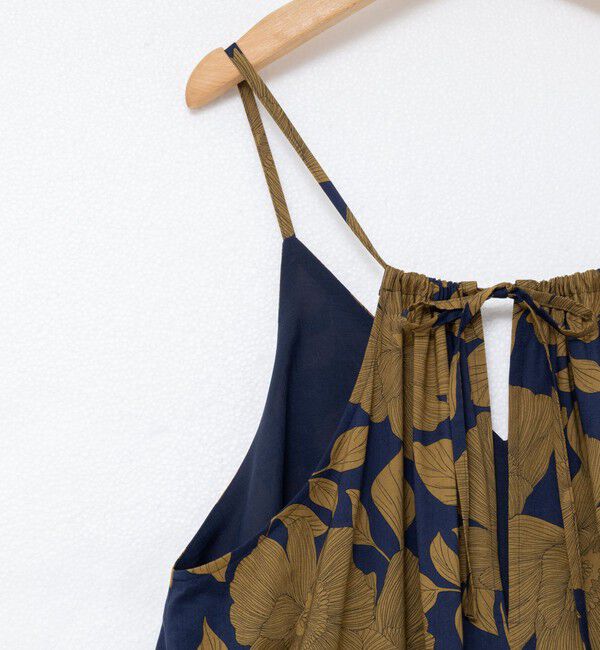 NOLLEY'S「フラワープリント＆ムジキャミワンピース」|ワンピース|