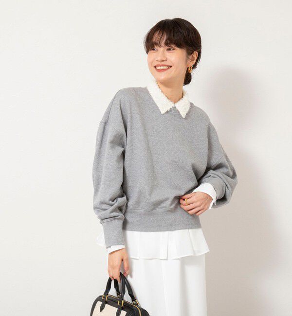 NOLLEY'S sophi「チュール襟付オーガンジーフレアシャツブラウス」|シャツ・ブラウス|