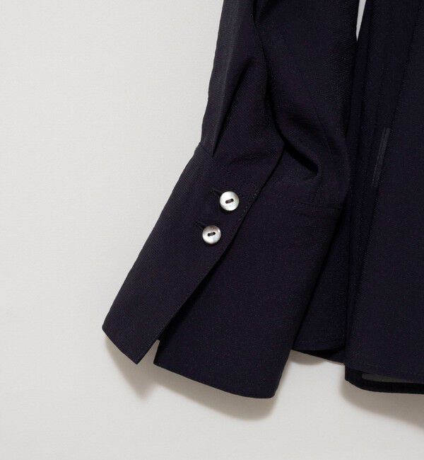 NOLLEY'S sophi「チュール襟付オーガンジーフレアシャツブラウス」|シャツ・ブラウス|