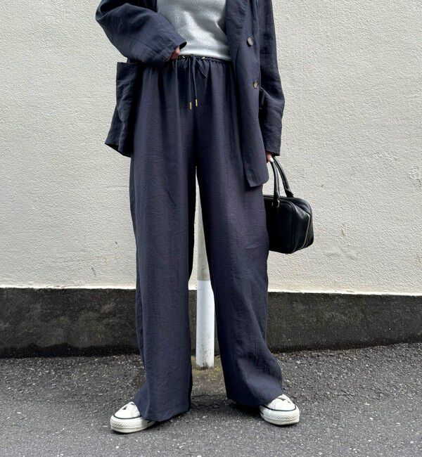 fredy emue「《セットアップ対応》リネン混スラブツイルイージーパンツ」|チノ|