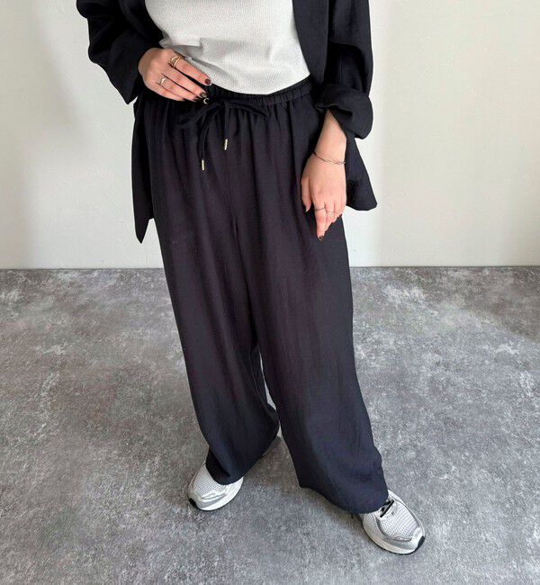 fredy emue「《セットアップ対応》リネン混スラブツイルイージーパンツ」|チノ|