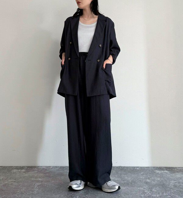 fredy emue「《セットアップ対応》リネン混スラブツイルイージーパンツ」|チノ|