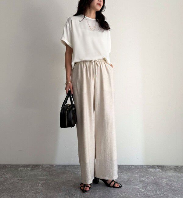 fredy emue「《セットアップ対応》リネン混スラブツイルイージーパンツ」|チノ|