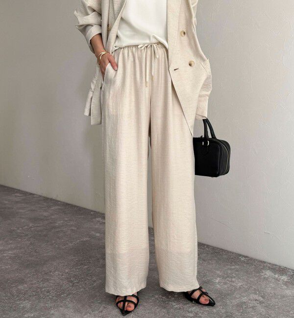 fredy emue「《セットアップ対応》リネン混スラブツイルイージーパンツ」|チノ|
