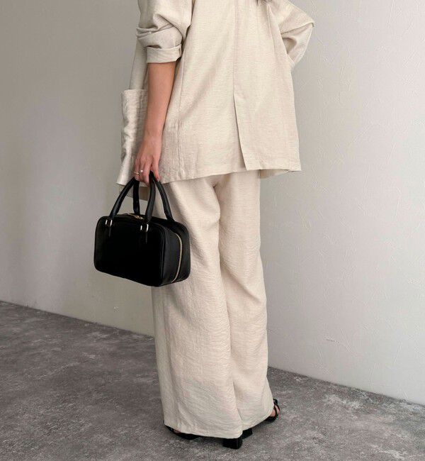 fredy emue「《セットアップ対応》リネン混スラブツイルイージーパンツ」|チノ|