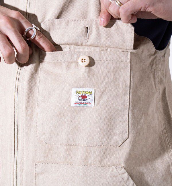 FREDY MAC「【FREDYMAC/フレディマック】ピグメントツイル オーバーオール」|オールインワン|