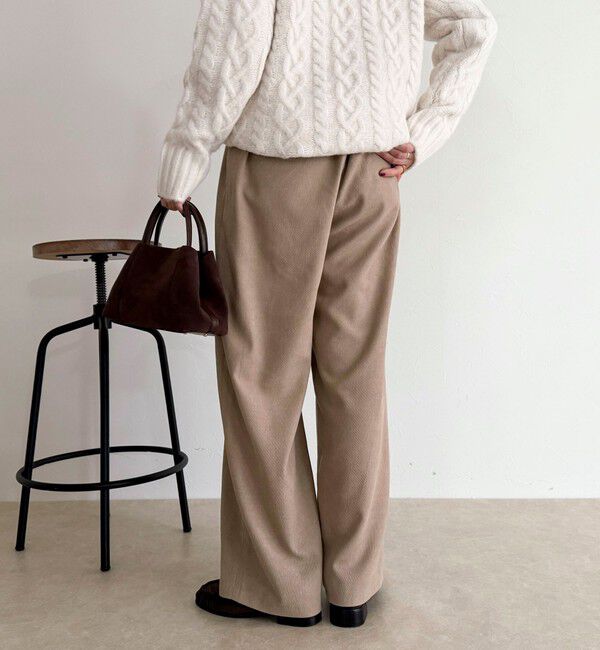 fredy emue「シルキーウォームセミワイドイージーパンツ」|チノ|