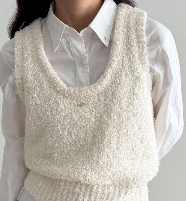 fredy emue「テープMIXニットベスト」|ベスト・ジレ|