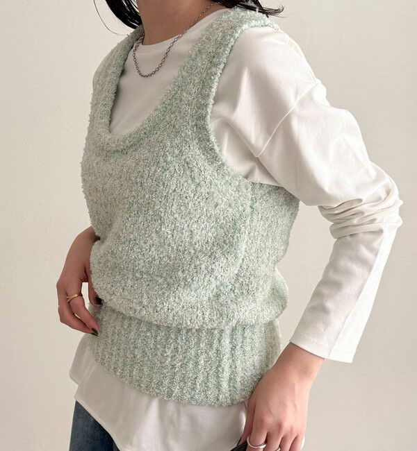 fredy emue「テープMIXニットベスト」|ベスト・ジレ|