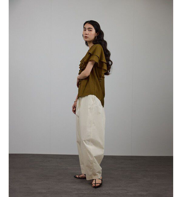 SALON adam et rope'「シルクブレンドラッフルカラーブラウス」|シャツ・ブラウス|