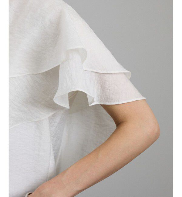 SALON adam et rope'「シルクブレンドラッフルカラーブラウス」|シャツ・ブラウス|