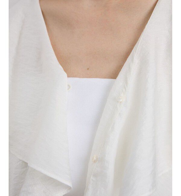 SALON adam et rope'「シルクブレンドラッフルカラーブラウス」|シャツ・ブラウス|