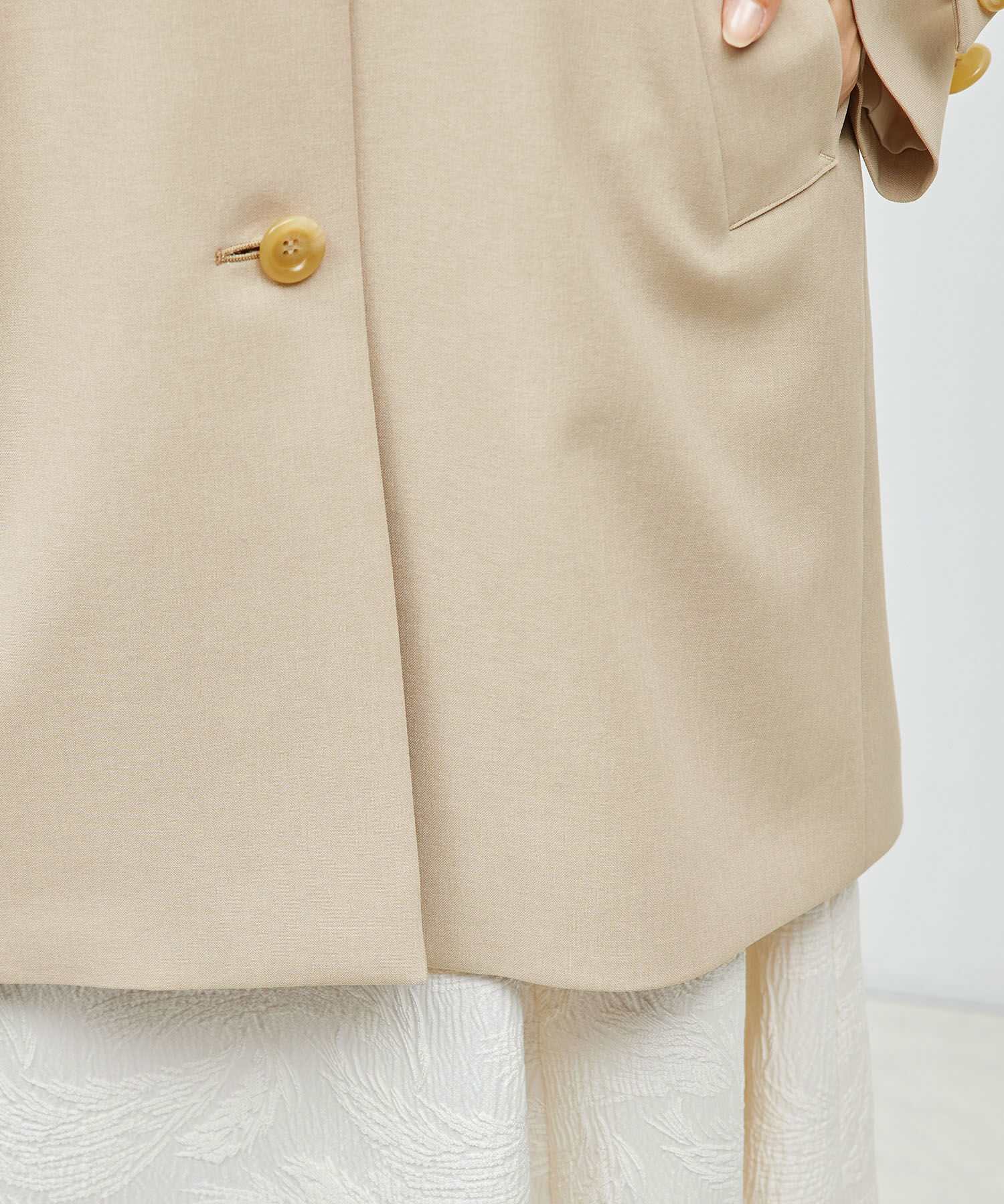 ROPE「ミドル丈ステンカラーコート《軽量・しわになりにくい・ストレッチ素材》」|ステンカラーコート|