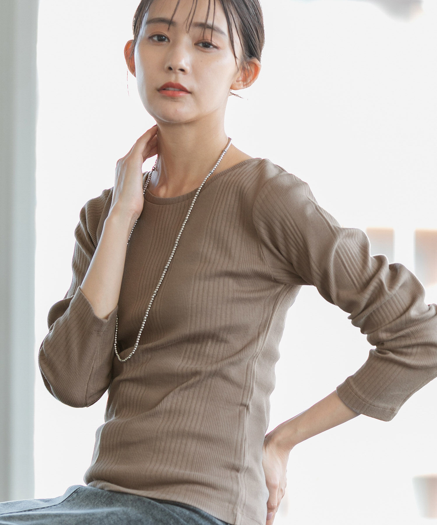 VIS「着回し力抜群のランダムテレコプルオーバー」|Tシャツ・カットソー|