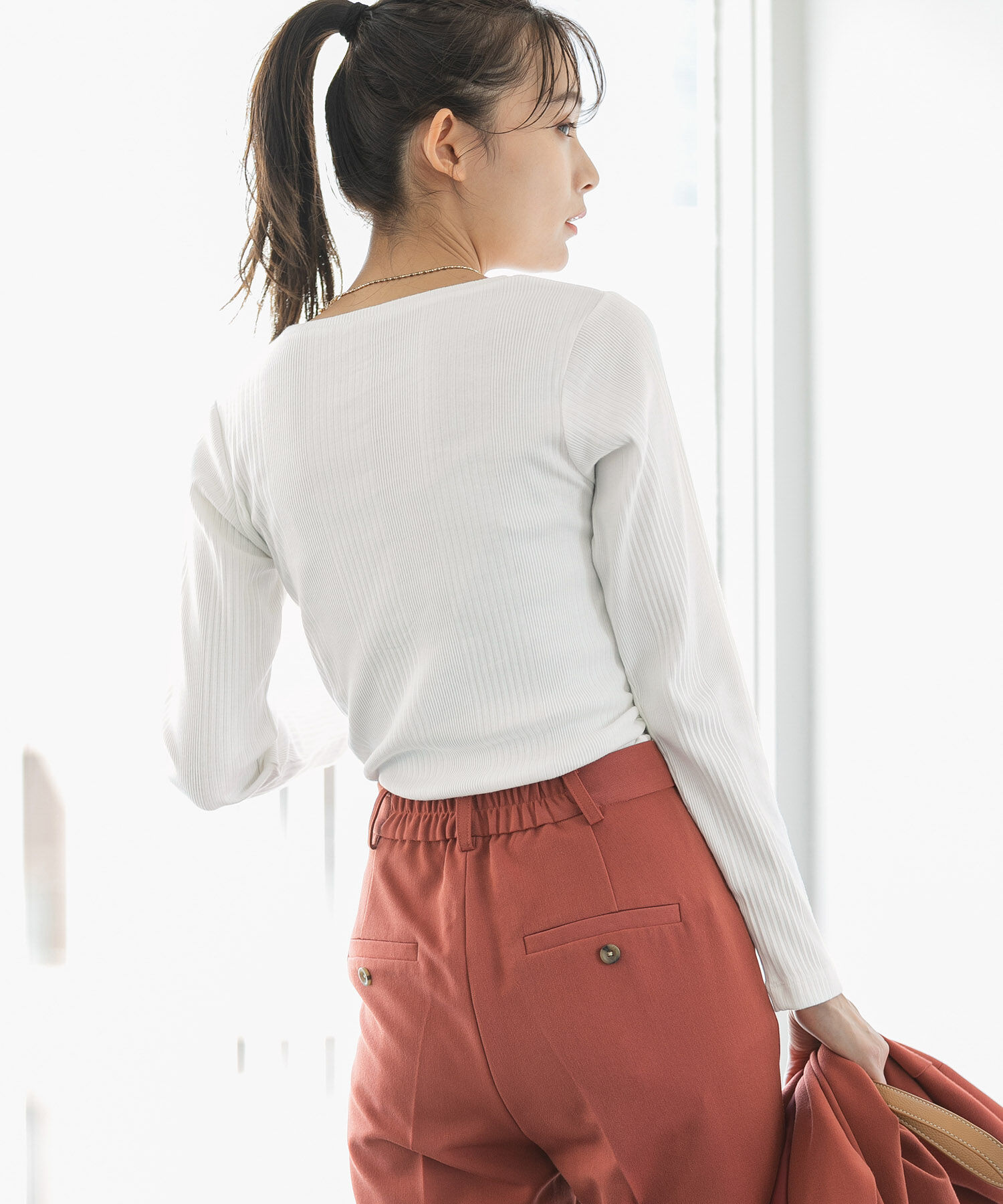 VIS「着回し力抜群のランダムテレコプルオーバー」|Tシャツ・カットソー|