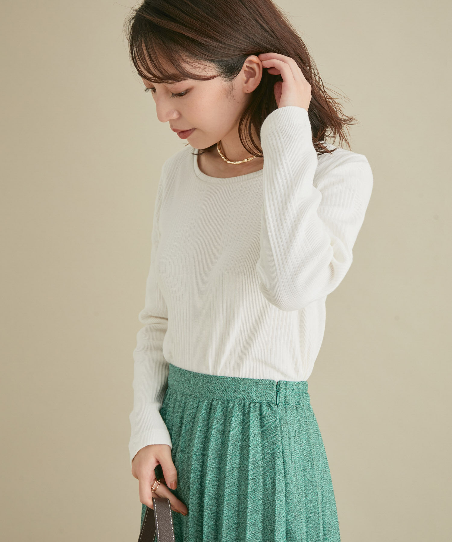 VIS「着回し力抜群のランダムテレコプルオーバー」|Tシャツ・カットソー|