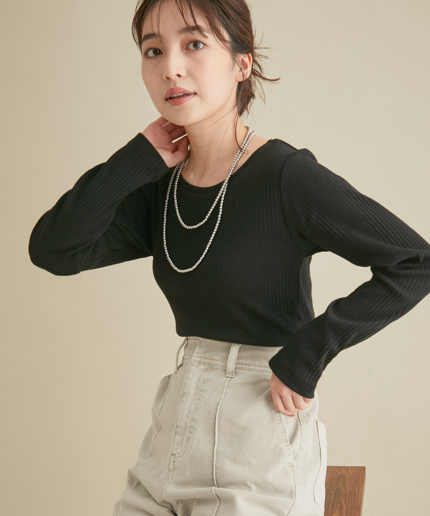 VIS「着回し力抜群のランダムテレコプルオーバー」|Tシャツ・カットソー|