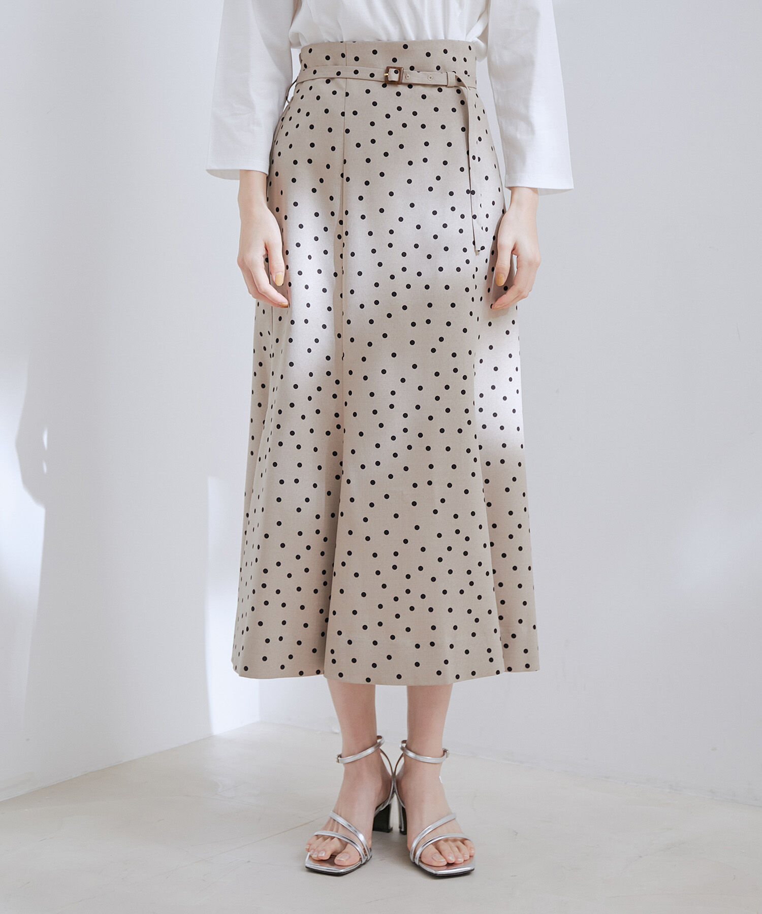 VIS「【新色】【接触冷感・洗える】美easy細ベルトマーメイドスカート」|スカート|