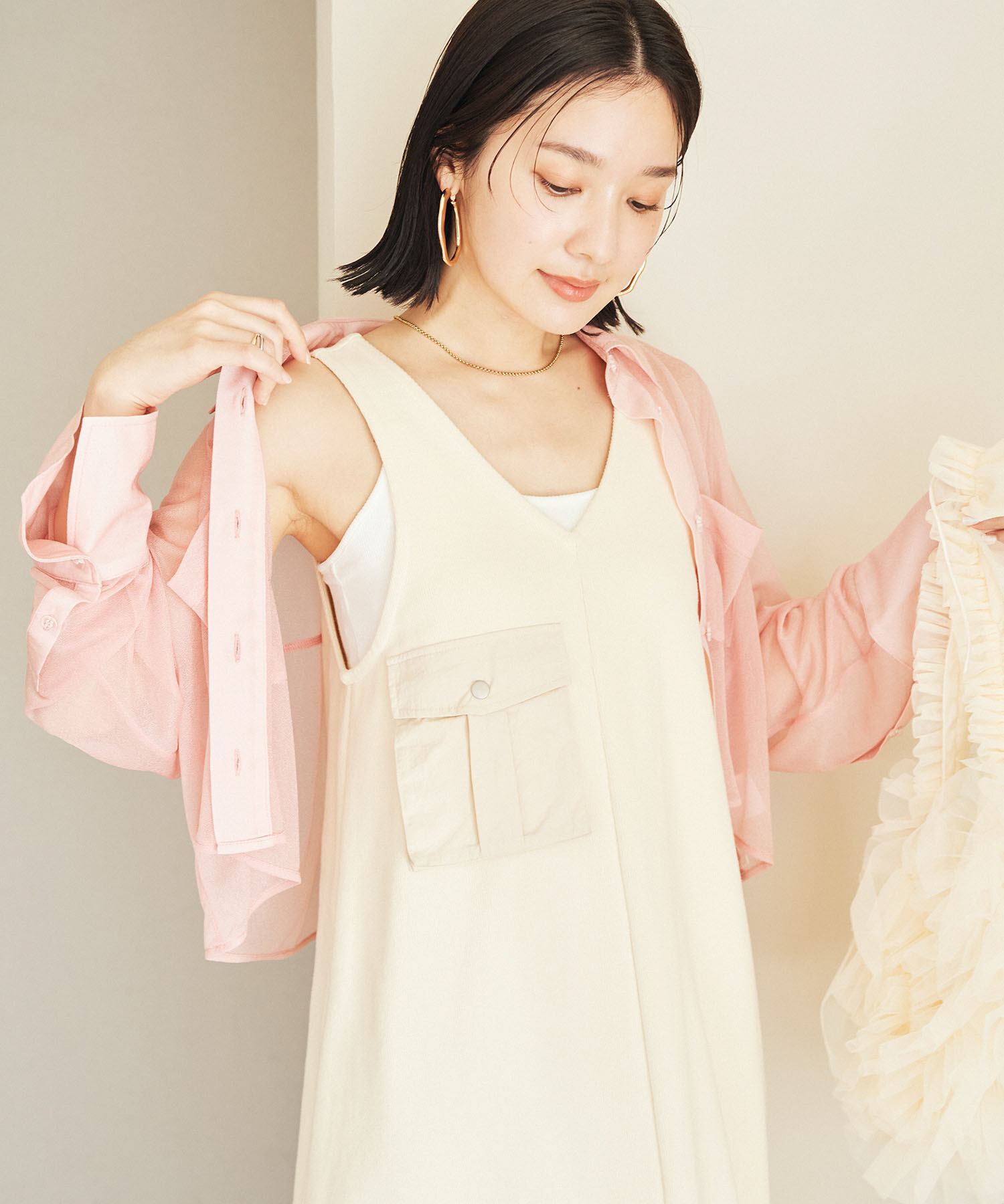 VIS「ドッキングバルーンワンピース【洗える】」|ワンピース|