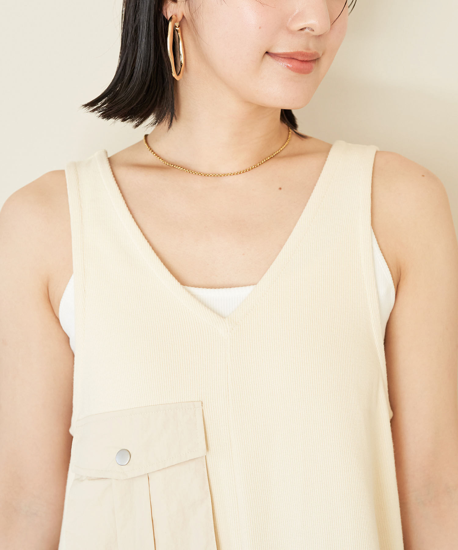 VIS「ドッキングバルーンワンピース【洗える】」|ワンピース|