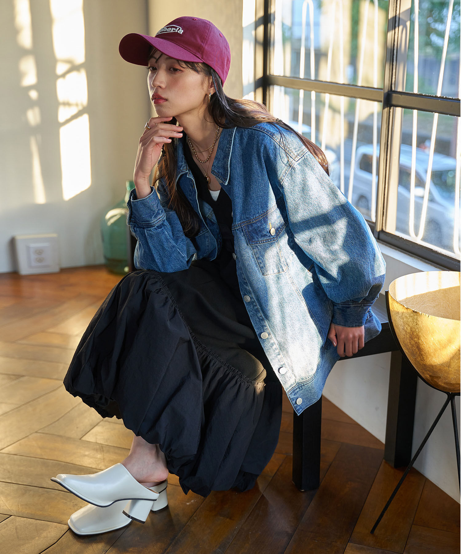 VIS「ドッキングバルーンワンピース【洗える】」|ワンピース|