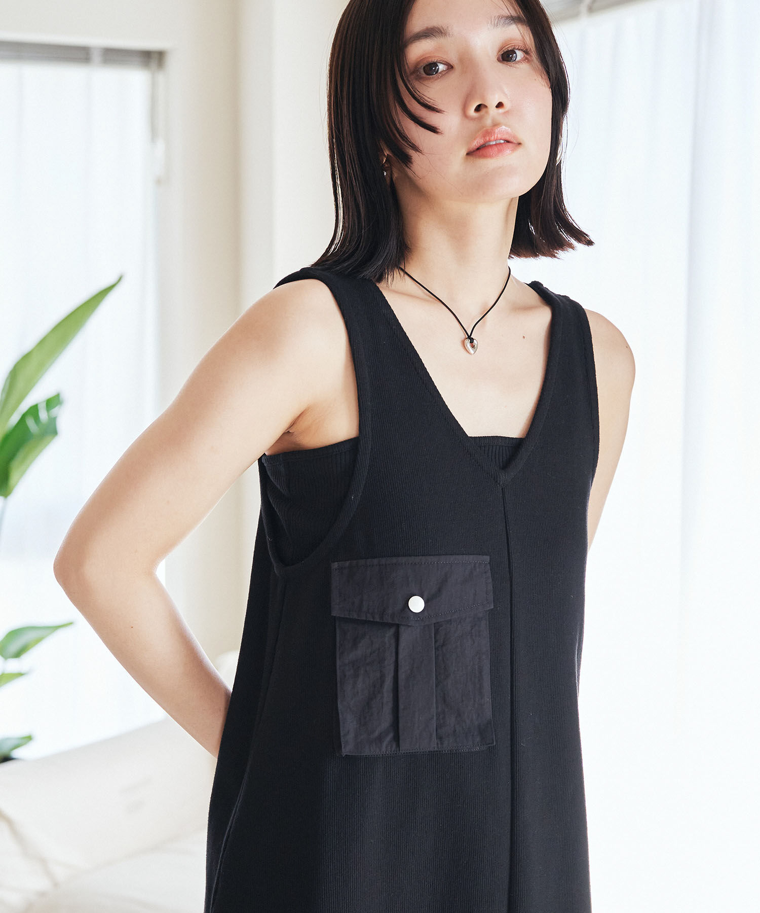 VIS「ドッキングバルーンワンピース【洗える】」|ワンピース|