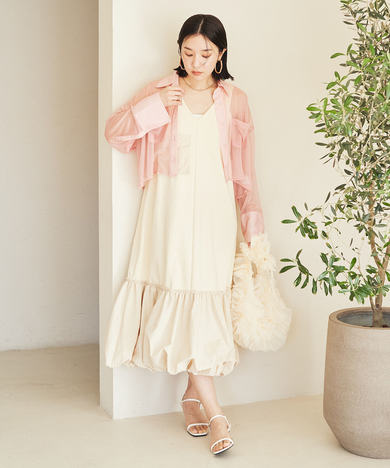 VIS「ドッキングバルーンワンピース【洗える】」|ワンピース|