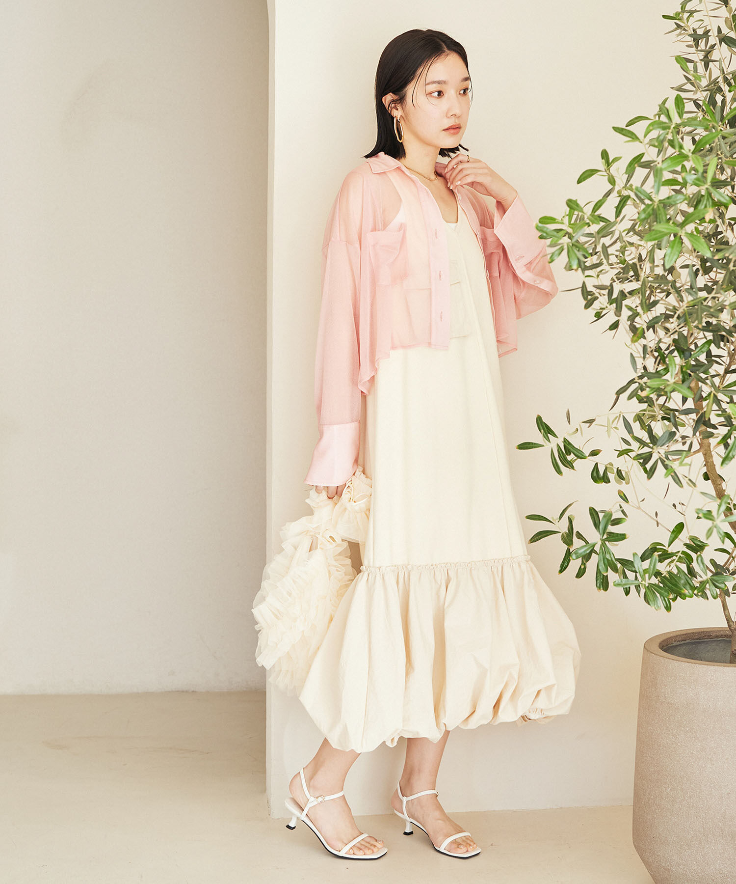 VIS「ドッキングバルーンワンピース【洗える】」|ワンピース|