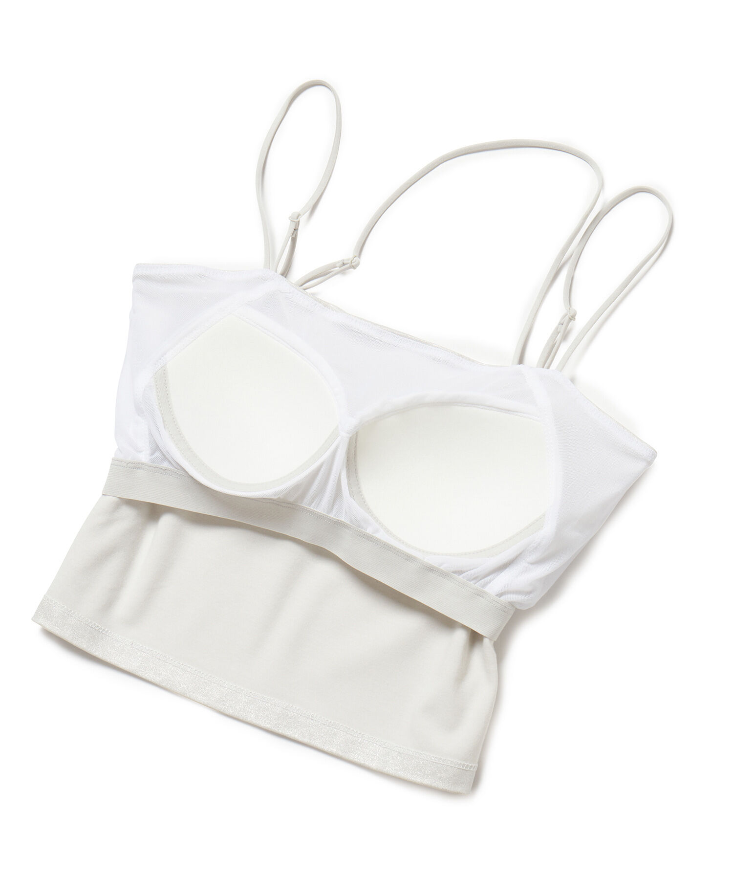 VIS「【洗える】箔プリントカップ付きキャミソール」|キャミソール|