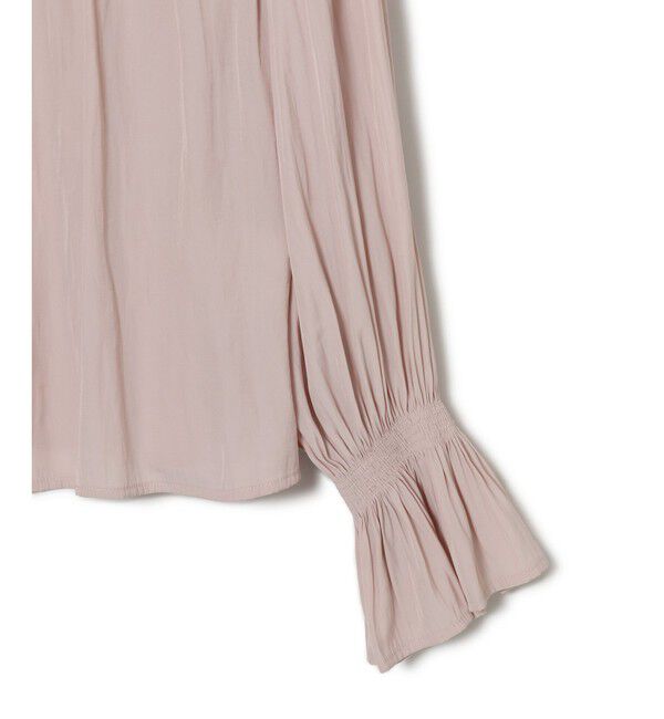 VIS「割繊シャーリングミニフリルブラウス/洗える」|シャツ・ブラウス|