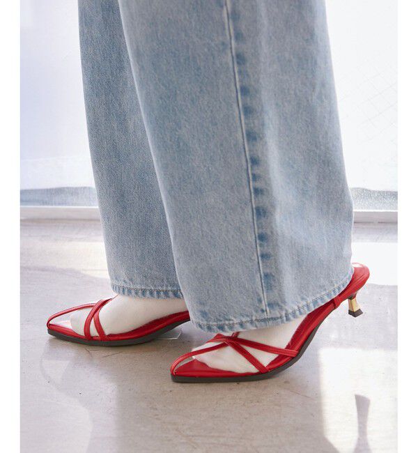 VIS「ナロークロスメタルヒールサンダル」|サンダル|