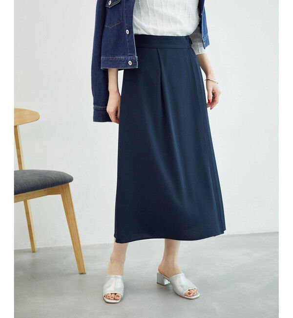 Rope&rsquo;Picnic「プリーツ切り替えスカート」|スカート|ネイビー(40)