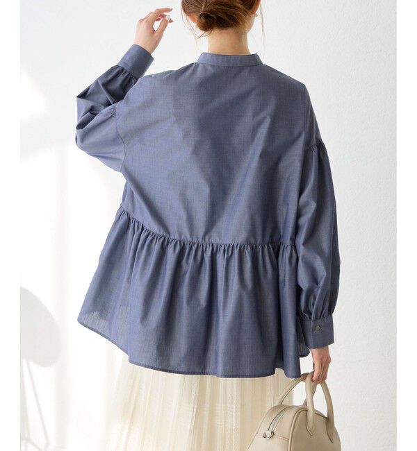 Rope&rsquo;Picnic「【花粉ガード・防シワ】ギャザーシャツブラウス」|シャツ・ブラウス|