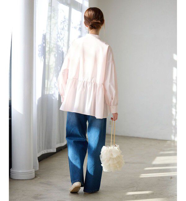 Rope&rsquo;Picnic「【花粉ガード・防シワ】ギャザーシャツブラウス」|シャツ・ブラウス|