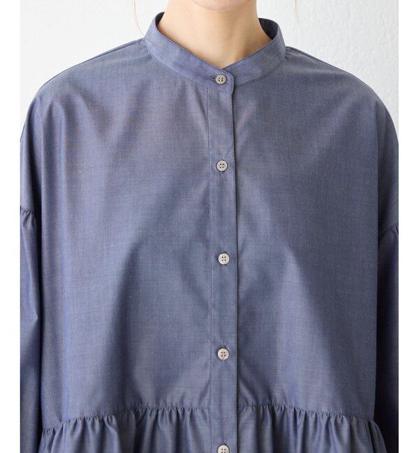 Rope&rsquo;Picnic「【花粉ガード・防シワ】ギャザーシャツブラウス」|シャツ・ブラウス|