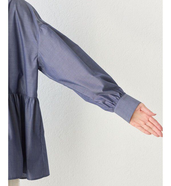 Rope&rsquo;Picnic「【花粉ガード・防シワ】ギャザーシャツブラウス」|シャツ・ブラウス|