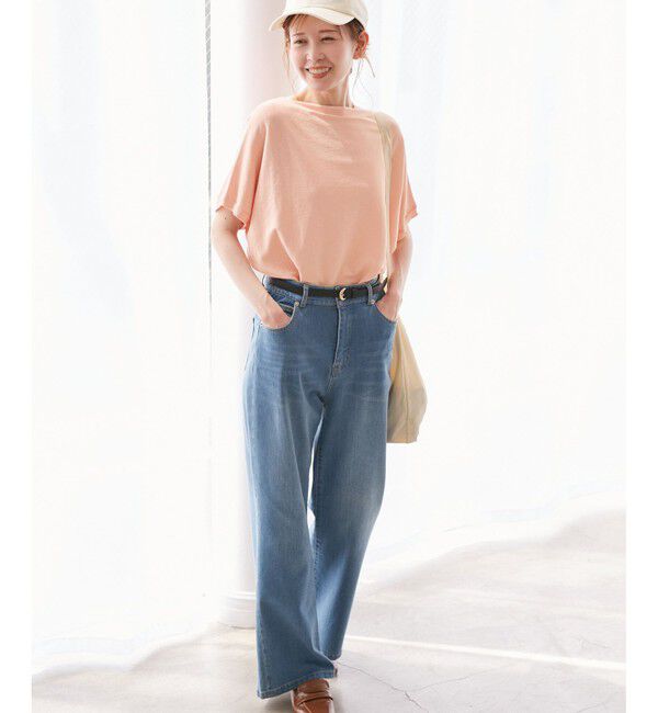 Rope&rsquo;Picnic「【UVカット・吸水速乾・遮熱】Comfort Seriesコンフォートシリーズ/二の腕が隠れるニット」|ニット・セーター|